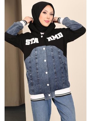 Siyah Üç İplik Kot Ceket