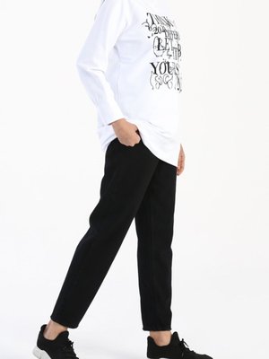 Beyaz Penye Reglan Kol 21ob10023al0 Aly's Butik