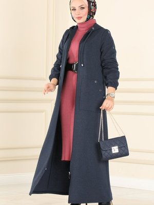 Lacivert Kuşgözü Detaylı Ferace Lacivert Kuşgözü Detaylı Ferace
