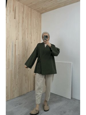 Evan Yandan Bağlamalı Ceket