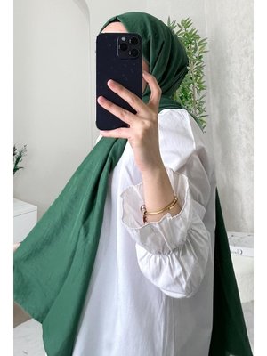 Pamuk Kraş Şal Zümrüt