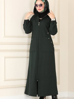 Zümrüt Kuşgözü Detaylı Ferace Zümrüt Kuşgözü Detaylı Ferace