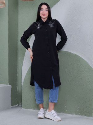 Siyah Taşlı Tunik