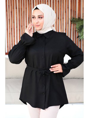 Büyük Beden Keten Tunik