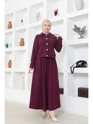 Mürdüm Mor Elsa Etekli Scuba Takım