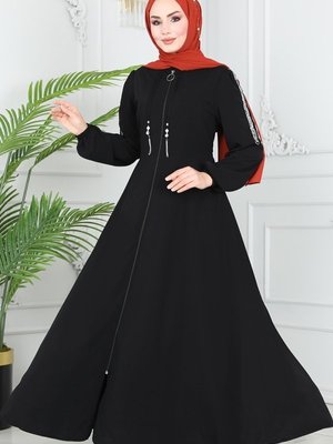 Siyah Pul Detaylı Mevlana Ferace Siyah Pul Detaylı Mevlana Ferace