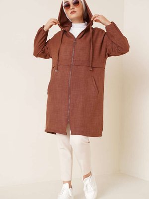 Kapüşonlu Önü Fermuarlı Hırka Kapüşonlu Önü Fermuarlı Hırka