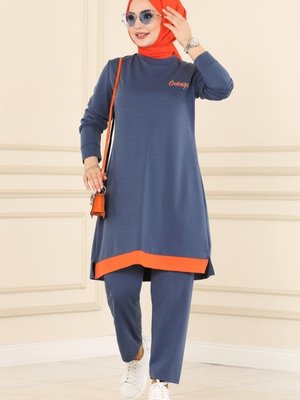 İndigo Yazı Detaylı Rahat Spor Takım İndigo Yazı Detaylı Rahat Spor Takım