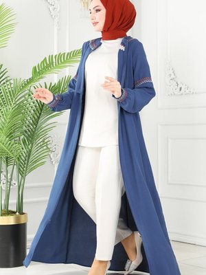 İndigo Nakış İşlemeli Aerobin Ferace İndigo Nakış İşlemeli Aerobin Ferace