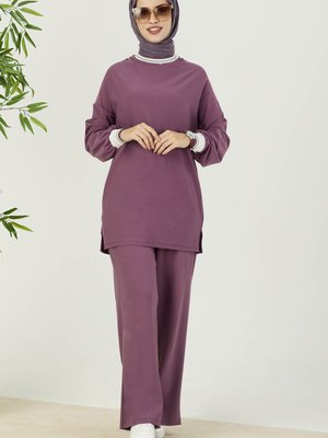 Koyu Lıla Tunik Pantolon