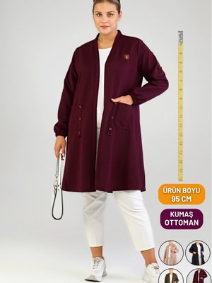 Mürdüm Kadin Buyuk Beden Ottoman Kışlık Hırka Yüksek Kaliteli Mevsimlik Kislik Mürdüm Kadin Buyuk Beden Ottoman Kışlık Hırka Yüksek Kaliteli Mevsimlik Kislik