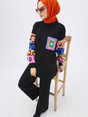 Sıyah Triko Tunik Pantolon
