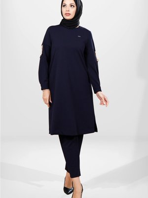 Lacivert Tunik Pantolon 2li Takkım Lacivert Tunik Pantolon 2li Takkım