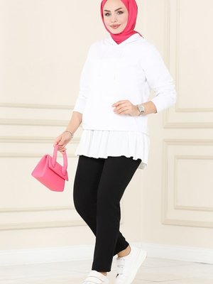 Siyah Beli Bağcıklı Dabıl Pantolon Siyah Beli Bağcıklı Dabıl Pantolon