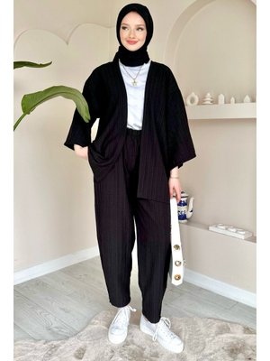 Vania Siyah Kimono Takım