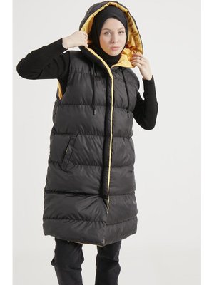 Çift Renkli Şişme Yelek Siyah Sarı