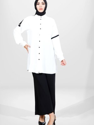 Ekru/siyah Pantolon Tunik Takım Ekru/siyah Pantolon Tunik Takım