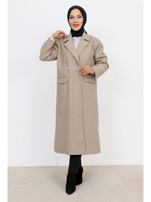 Vizon Cebi Kapaklı Çift Düğmeli Kaban Vizon Cebi Kapaklı Çift Düğmeli Kaban