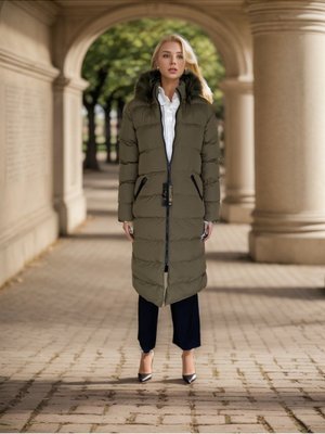 Haki Kapuşonlu Şişme Mont Haki Kapuşonlu Şişme Mont