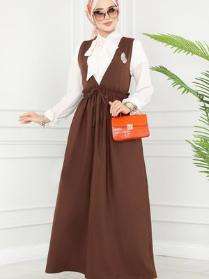 Kahve Beli Bağcıklı Terikoton Jile