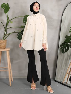 Kemik İncili Taşlı Gömlek