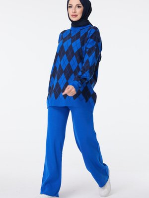 Saks Baklava Desen Triko Takım