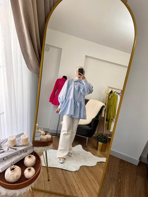 Fiyonklu Fırfırlı Gömlek