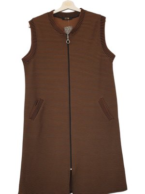 Ottoman Kumaş Ribanali Fermuarlı Yelek