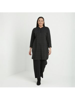 Ekose Desen Tunik Pantolon İkili Takım 2692b Ekose Desen Tunik Pantolon İkili Takım 2692b