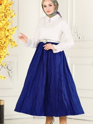 Lacivert Krinkıl Etek Lacivert Krinkıl Etek