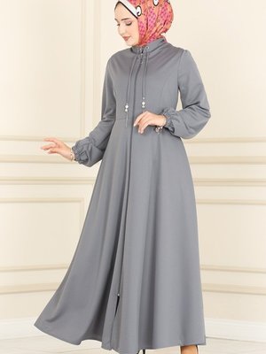 Antrasit Yakası Bağcıklı Ferace Antrasit Yakası Bağcıklı Ferace