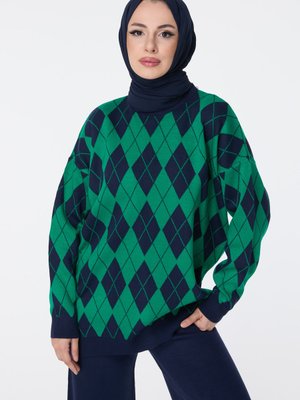 Yesıl Triko Tunik Pantolon Yesıl Triko Tunik Pantolon