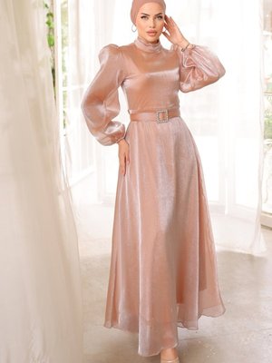 Vizyon Kemerli Janjan Abiye Elbise