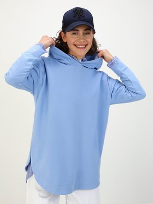 Kapüşonlu Rahat Kesim Sweatshirt Gök Mavi Kapüşonlu Rahat Kesim Sweatshirt Gök Mavi