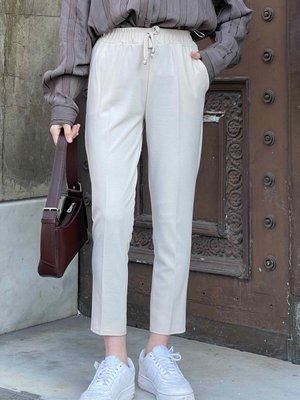 Bel Lastikli Kalem Pantolon