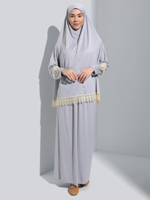 Koyu Gri Namaz Elbisesi Koyu Gri Namaz Elbisesi