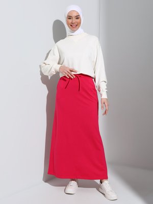 Fuşya Cepli Spor Etek