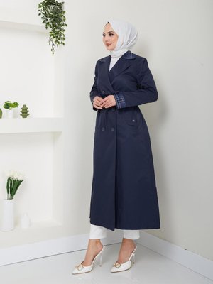 Yazlık Trençkot Çift Düğme Pamuklu Kruvaze Yazlık Trençkot Çift Düğme Pamuklu Kruvaze