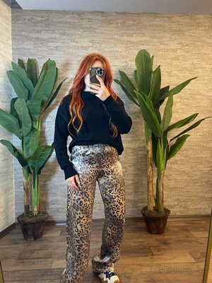 Leopar Desenli Pantolon
