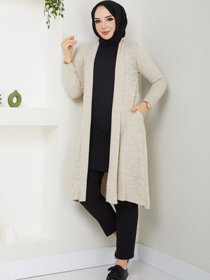 Cepli Salaş Hırka Ekru