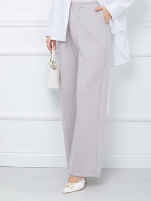 Gri Beli Lastikli Scuba Pantolon