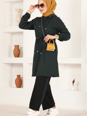 Zümrüt & Siyah Beli Tünelli Kışlık Takım Zümrüt & Siyah Beli Tünelli Kışlık Takım