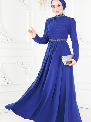 Saks Drapeli Krep Elbise