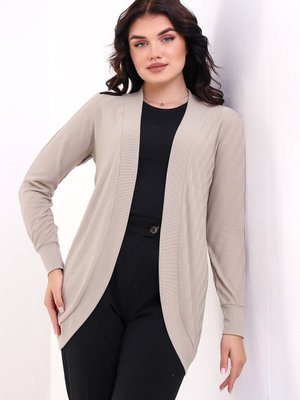 Vizon Yumuşak Dokulu Penye Oval Etek Uzun Kol Örme Jakarlı Esnek Hırka & Kaftan Vizon Yumuşak Dokulu Penye Oval Etek Uzun Kol Örme Jakarlı Esnek Hırka & Kaftan