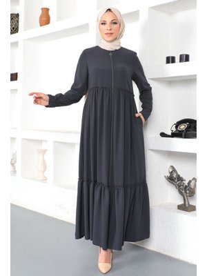 Antrasit Volanlı Ferace Antrasit Volanlı Ferace