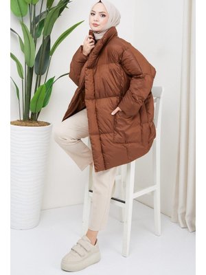Taba Oversize Torba Cep Şişme Mont