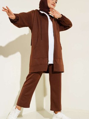 Kapüşonlu Fermuarlı İkili Takım Kapüşonlu Fermuarlı İkili Takım