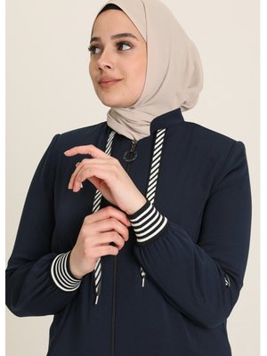 Giyim Spor Ferace Ribanalı Yaka Bağcıklı Aerobin Kumaş