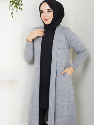 Cepli Salaş Hırka Gri