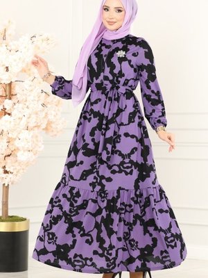 Lila Kemerli Helen Elbise